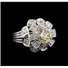 Image 1 : 3.65 ctw Diamond Ring - 18KT White Gold