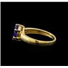 Image 3 : 14KT Yellow Gold 2.35 ctw Tanzanite Ring
