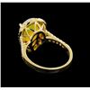 Image 3 : 3.17 ctw Opal and Diamond Ring - 14KT Yellow Gold