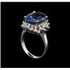 Image 4 : 14KT White Gold 8.44 ctw Tanzanite and Diamond Ring