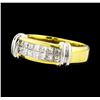 Image 1 : 0.65 ctw Diamond Ring - 18KT Yellow With Rhodium Plating Gold