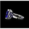Image 3 : GIA Cert 6.52 ctw Tanzanite and Diamond Ring - 14KT White Gold
