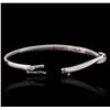 Image 3 : 14KT White Gold 0.80 ctw Diamond Bangle Bracelet