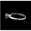 Image 3 : 14KT White Gold 0.60 ctw Round Cut Fancy Blue Diamond Solitaire Ring