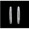 Image 2 : 0.76 ctw Diamond Hoop Earrings - 18KT White Gold