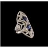 Image 1 : 14KT White Gold 1.98 ctw Sapphire and Diamond Ring