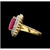 Image 3 : 14KT Yellow Gold 5.43 ctw Ruby and Diamond Ring