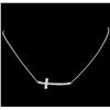 Image 1 : 0.55 ctw Diamond Cross Necklace - 18KT White Gold