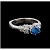 Image 1 : 1.35 ctw Blue Diamond Ring - 14KT White Gold