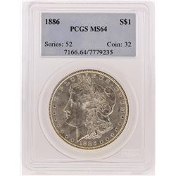 1886 PCGS MS64 Morgan Silver Dollar