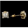 Image 2 : 14KT Yellow Gold 1.62 ctw Diamond Earrings
