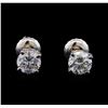 1.04 ctw Diamond Stud Earrings - 14KT White Gold