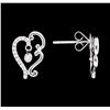 Image 2 : 0.29 ctw Dangling Diamond Earrings - 14KT White Gold