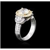 Image 4 : 14KT Two-Tone Gold 3.62 ctw Diamond Ring