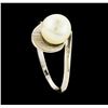Image 4 : 10KT White Gold Pearl Crossover Ring