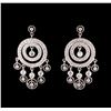 Image 1 : 4.02 ctw Diamond Earrings - 18KT White Gold