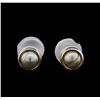 Image 2 : Pearl Stud Earrings - Silver