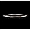 Image 1 : 14KT White Gold 0.68 ctw Diamond Bangle Bracelet