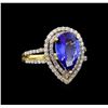 Image 1 : 14KT Yellow Gold 3.19 ctw Tanzanite and Diamond Ring