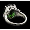 Image 3 : 5.89 ctw Tourmaline and Diamond Ring - Platinum