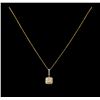 Image 2 : 0.71 ctw Diamond Pendant With Chain - 14KT Yellow And White Gold