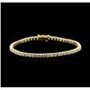 Image 1 : 18KT Yellow Gold 4.98 ctw Diamond Tennis Bracelet