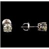 Image 2 : 14KT White Gold 1.15 ctw Diamond Solitaire Earrings