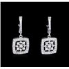 0.81 ctw Diamond Earrings - 14KT White Gold