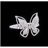 Image 1 : 0.27 ctw Diamond Butterfly Ring - 14KT White Gold