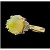 Image 1 : 2.36 ctw Opal and Diamond Ring - 14KT Yellow Gold