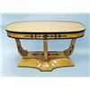 Image 1 : An oval shapened Biedermeier style burled blo...
