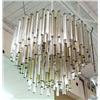 Image 1 : A good 1950's chandelier with white enamel fr...