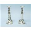 Image 1 : PETERSON - A pair of sterling silver candlest...