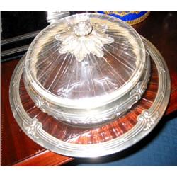 A good antique French crystal and silver cavi...