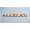 Image 1 : A gold cameo bracelet. With 7 finely carved c...