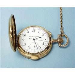 An antique French 14 kt. yellow gold minute r...