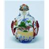 Image 1 : A good Chinese Peking glass flask shaped snuf...