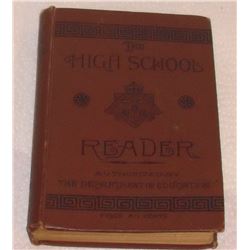 Antique book Dep't Education Ontario 'High School Reader' 1898 - livre en anglais ecoles secondaires