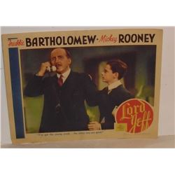 Lobby card original movie poster  "Lord Jeff" young Mickey Rooney  1930s- affiche d'entree de cinema