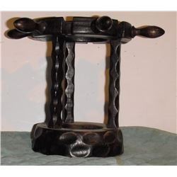 Wood PIPE HOLDER for pipes and ashtray you add too - pour pipes