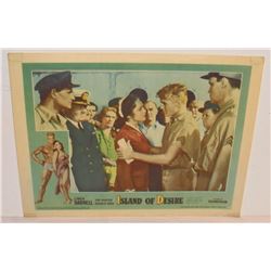 Lobby card original movie poster - "Island of Desire" 1952 - affiche d'entree de cinema