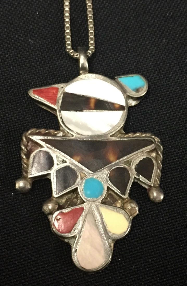 Vintage Zuni Inlay Necklace