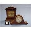 Image 1 : Small Steeple Type Clock And Small 8 Day Napoleon Style Mahogany  Cased Clock £25-50...