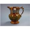 Image 1 : Large Copper Lustre Jug A/F £15-25...
