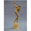 Image 1 : Art Deco Lady Spelter Figure Onyx Base £20-40...