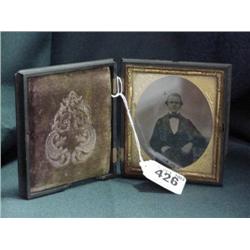 Early Glass Plate Photograph In Ornate Composition Case £40-50...