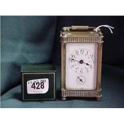 Small Alarm Carriage Clock Brass Case (No Key) £70-90...