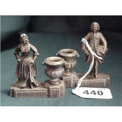 Pair Cast Metal Miniature Candlesticks £15-20...