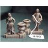 Image 1 : Pair Cast Metal Miniature Candlesticks £15-20...
