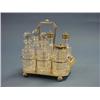 Image 1 : Silver Plated And Cut Glass Six Bottle Cruet £75-100...